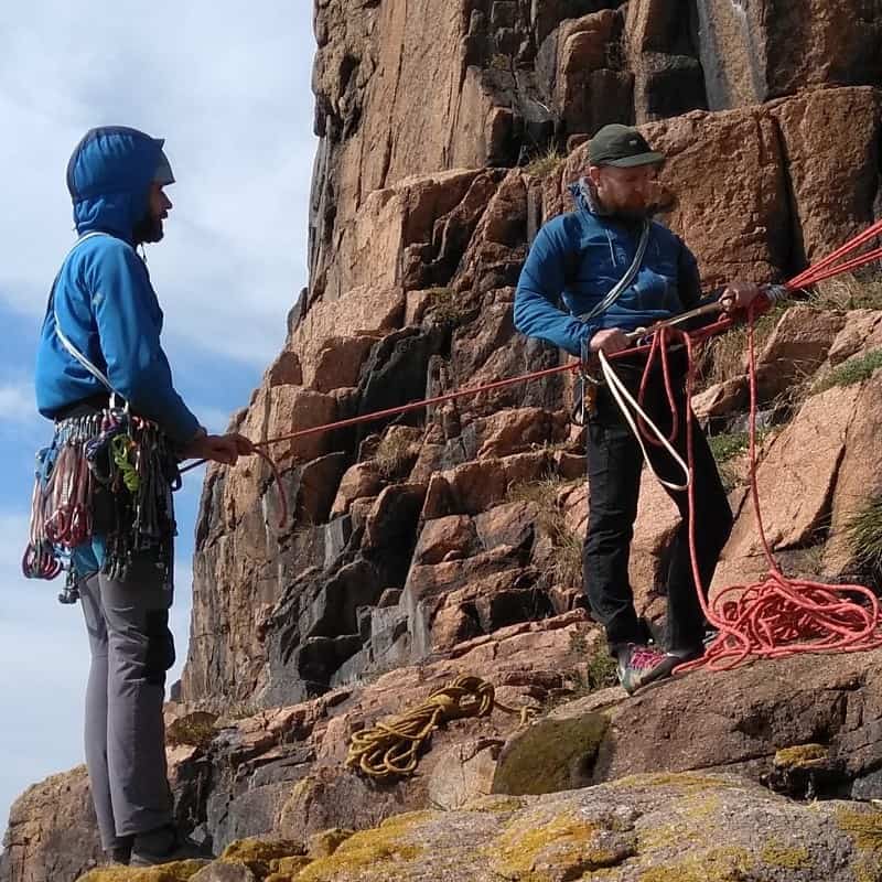 Climbers and ropes