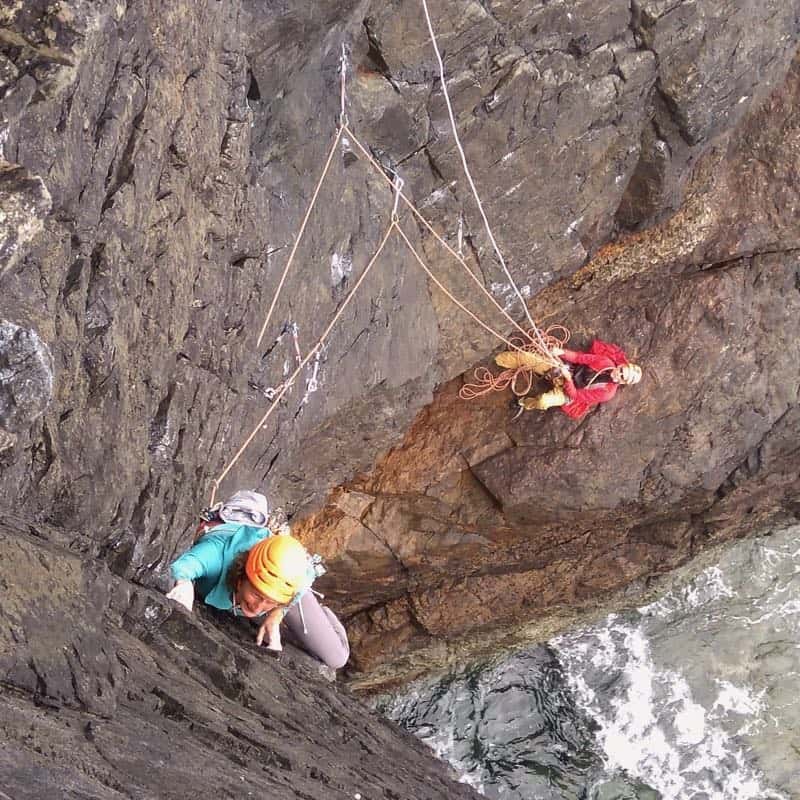 Sea Cliff Climbing Cornwall 2 Climbers